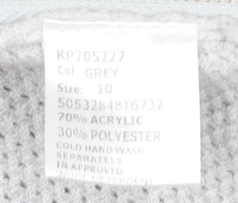 Izabel London Women's Grey Knit Pullover Jumper Size 10