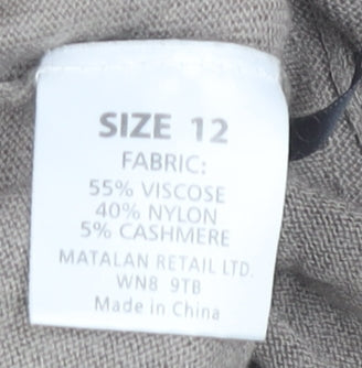 Et Vous Women's Beige Open Front Cape Jumper Size 12
