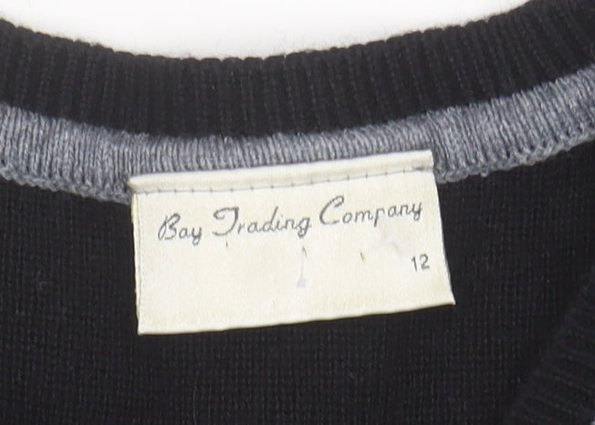 Bay Women's Black T-Shirt Dress Size 12