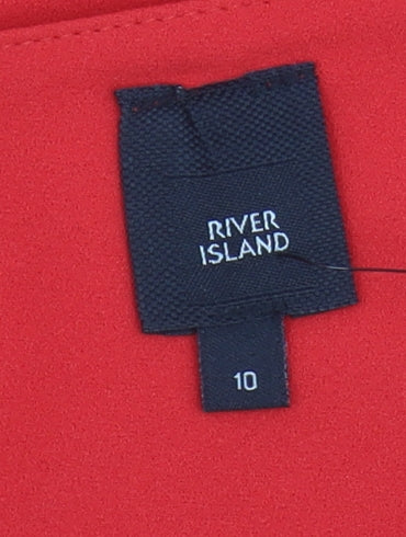 River Island Women's Red Bodycon Dress Size 10