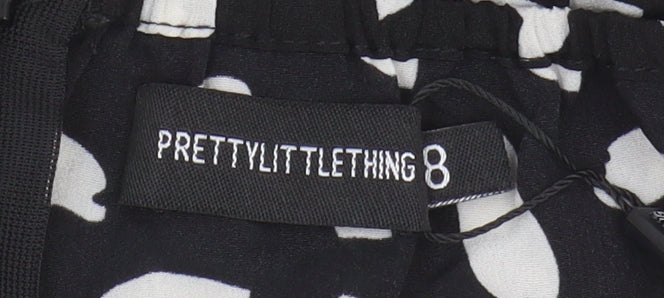 PRETTYLITTLETHING Women's Black Off Shoulder Dress Size 8