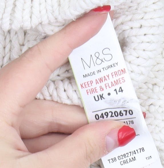 Marks and Spencer Women's Ivory Pullover Jumper Size 14