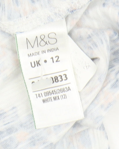Marks & Spencer Women's Floral Henley Blouse 12