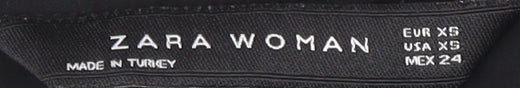 Zara Women's Black Button-Up Shirt, XS, Casual