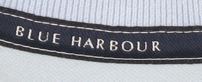 Marks & Spencer Men's Blue Polo Shirt S, Collared Solid