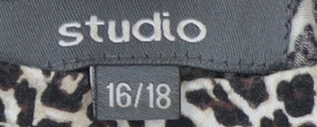 Studio Women's Multicoloured Tunic, Size 16, Animal Print