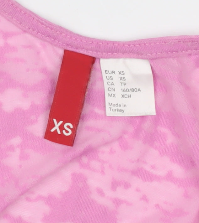 H&M Women's Pink XS Tank Top with Skull Print