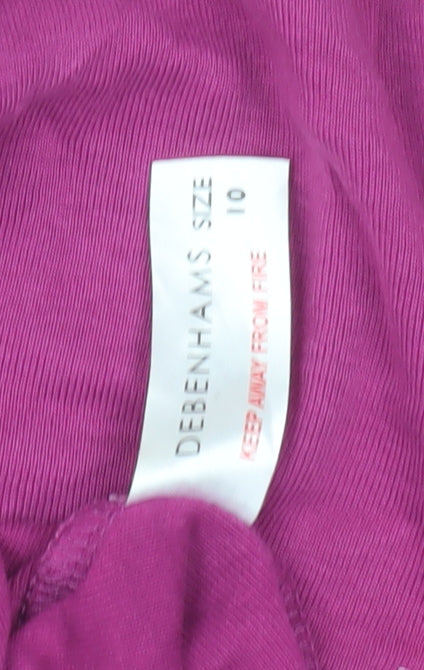 Debenhams Women's Purple V-Neck Blouse Size 10