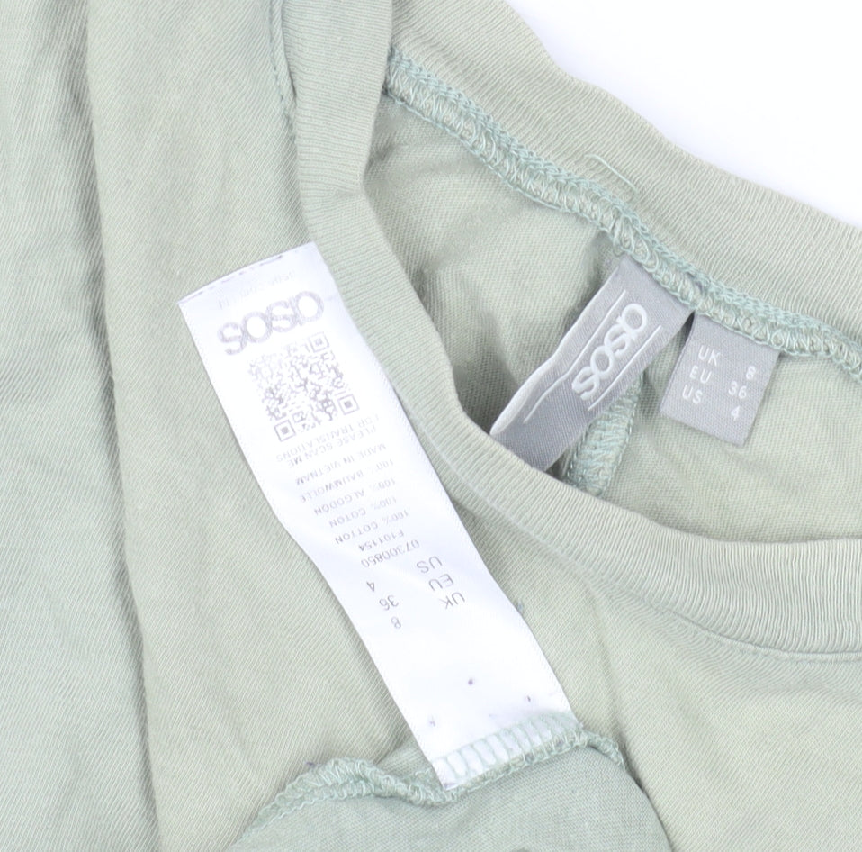 ASOS Women's Green Long Sleeve T-Shirt Size 8
