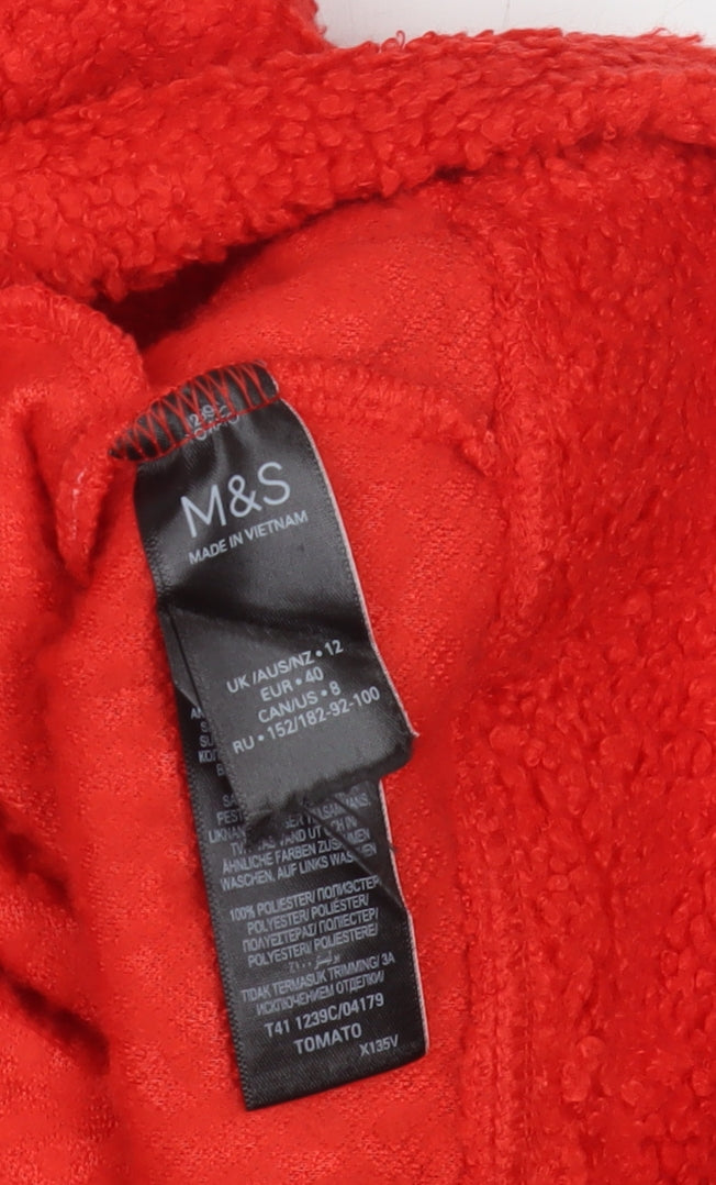 Marks & Spencer Womens Red Hoodie Size 12