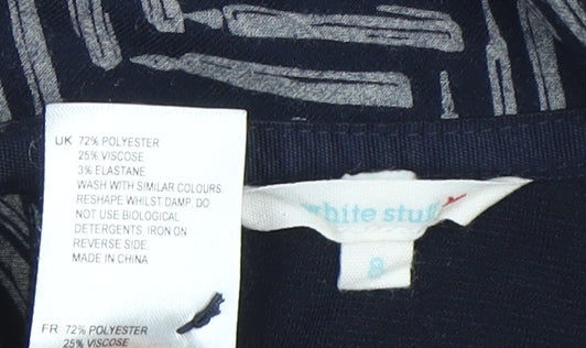 White Stuff Women's Blue Cowl Neck Blouse Size 8