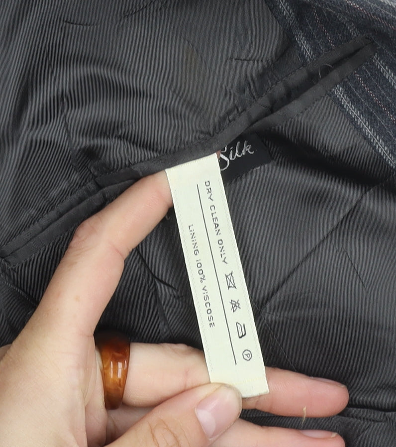 Chester Barrie Grey Men's 44 Regular Fit Wool & Silk Blazer