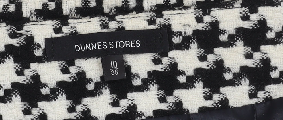 Dunnes Stores Women's Black Check Pencil Skirt Size 10
