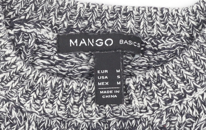 Mango Women's Grey Cable-Knit Pullover Jumper, Size 12