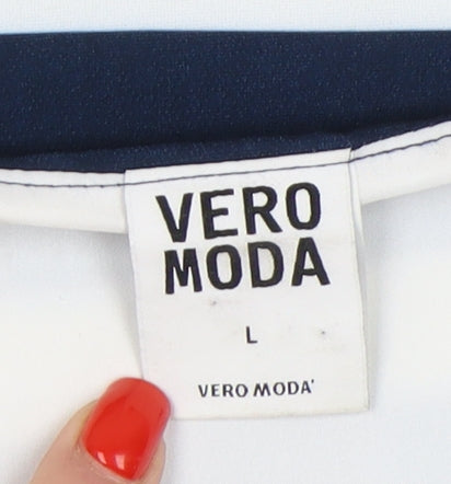 Vero Moda Women's Blue Striped Sheath Dress Size L