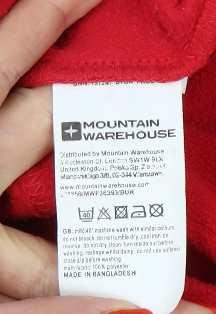 Mountain Warehouse Women's Red Fleece Pullover S