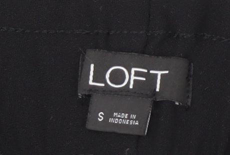LOFT Women's Black Tapered Joggers S - Casual & Comfy