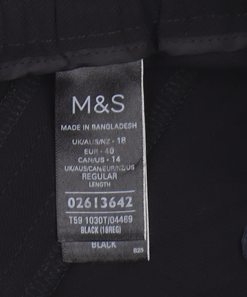 Marks and Spencer Women's Black Trousers Size 18
