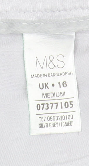 Marks & Spencer Women Grey Trousers Size 16