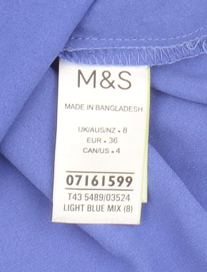 Marks & Spencer Women's Blue Button-Up Shirt