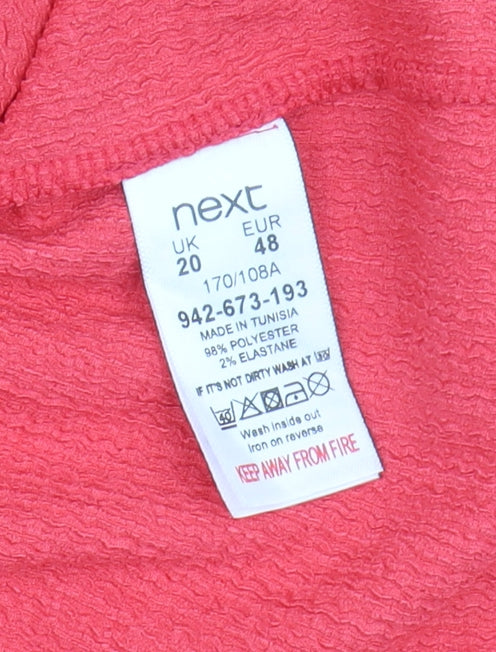 Next Women's Red Ruffle Tunic Blouse Size UK 20