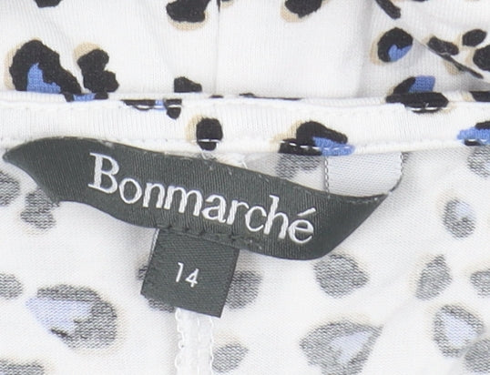 Bonmarché Women's 3/4 Sleeve Animal Print Top