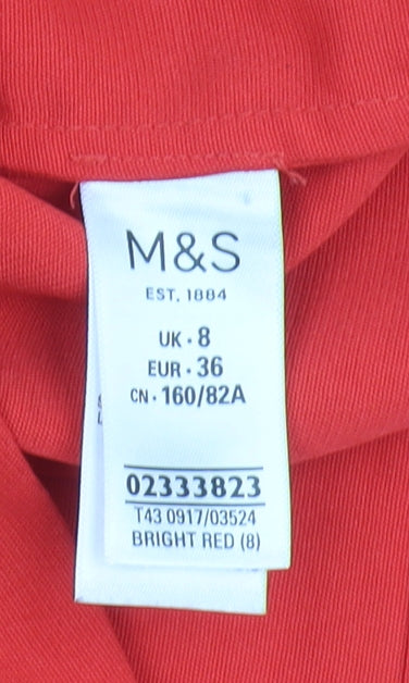 Marks & Spencer Red Women's Blouse Size 8