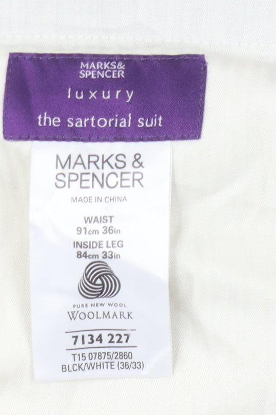 Marks & Spencer Men's Black Dress Pants, Size 36