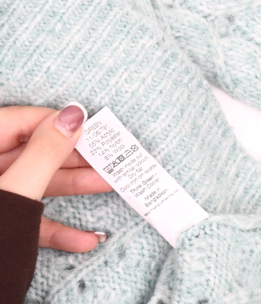 M&Co Women's Green High Neck Pullover Jumper, UK 12