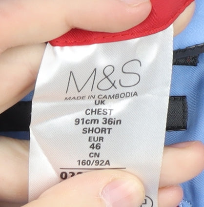Marks & Spencer Men's Blue Blazer, 36 Short, Classic Style
