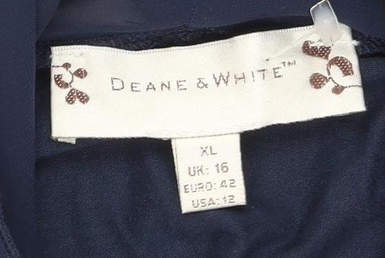 Deane & White Women's Blue Tunic XL Long Sleeve