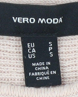 Vero Moda Women's Pink Pullover Jumper, Size S, Boat Neck