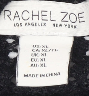 Rachel Zoe Black High Neck Women's Jumper XL