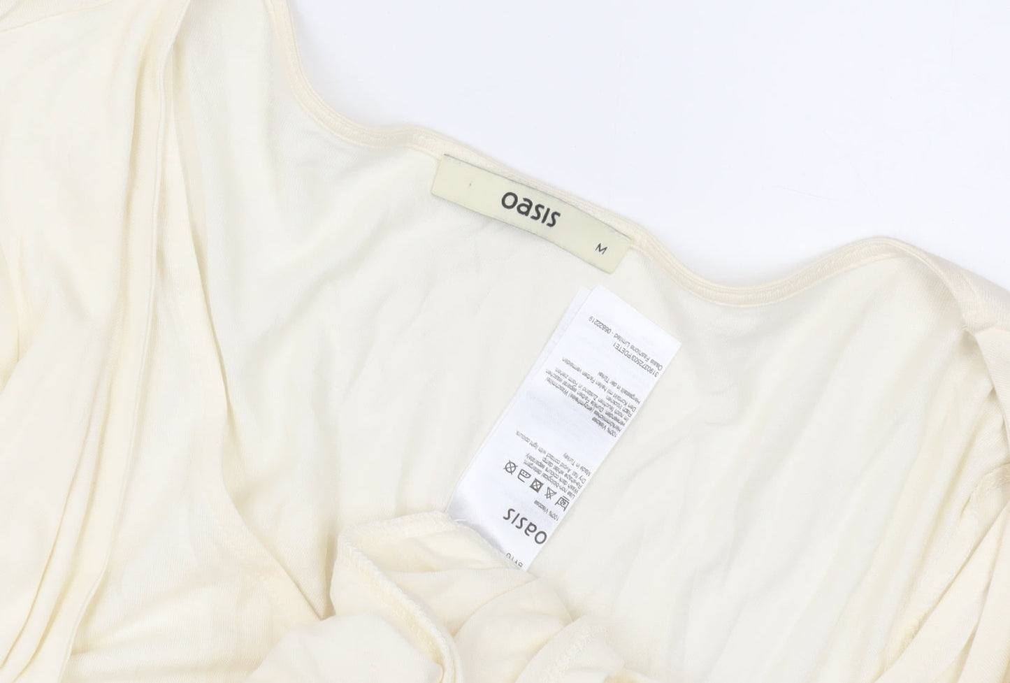 Oasis Women's Ivory Wrap Blouse M