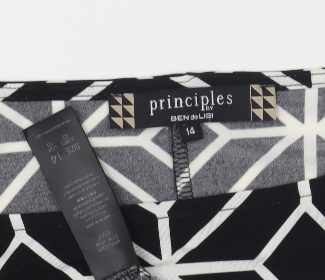 Principles by Ben de Lisi Women's Black 3/4 Sleeve Dress Size 14