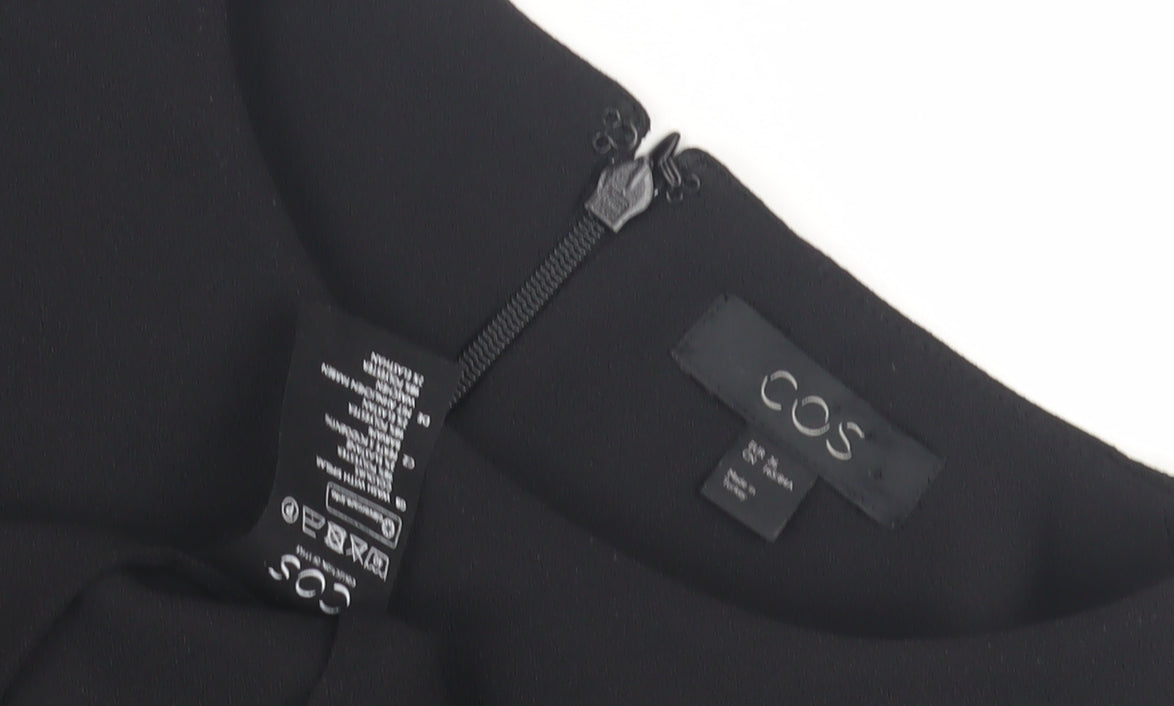 COS Women's Black Shift Dress Size S 3/4 Sleeve