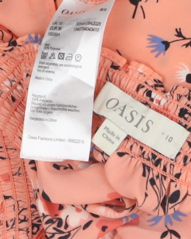 Oasis Women's Multicoloured Floral Camisole Blouse Size 10