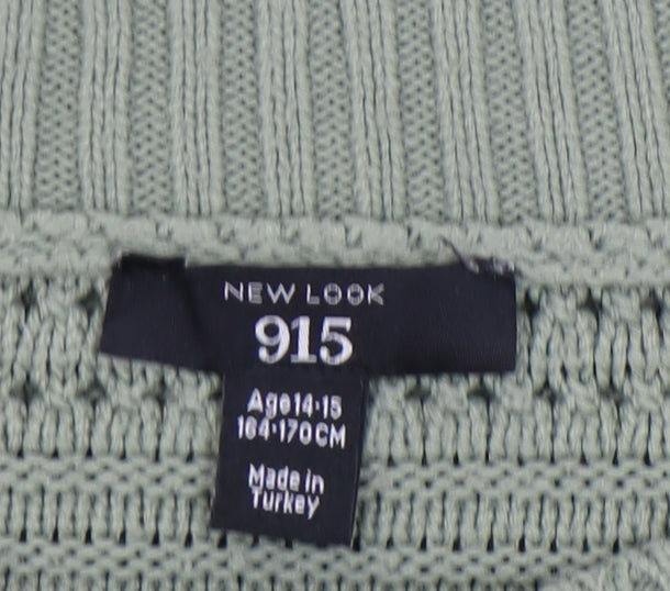 New Look Teens Green Pullover Jumper Size 14