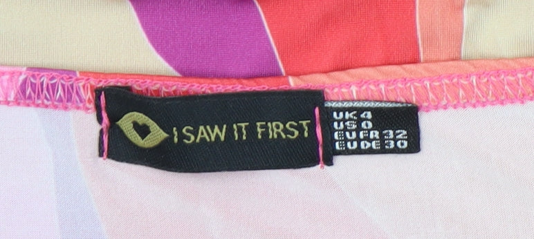 I SAW IT FIRST Womens Multicoloured Dress Size 4