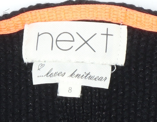 Next Women's Black V-Neck Pullover Jumper Size 8