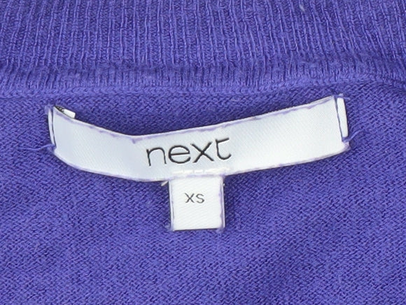Next Women's Purple Floral Top XS