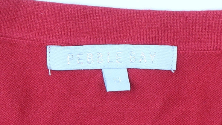 Pebble Bay Women's Red Crew Neck Jumper - Size M