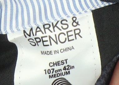 Marks & Spencer Men's Blue Wool Blazer, Size 42