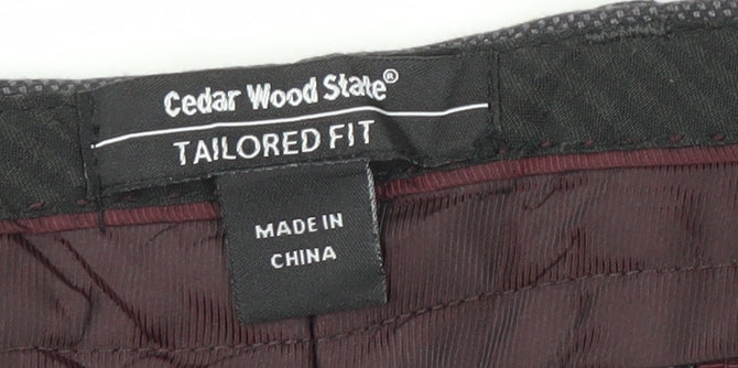 Cedar Wood State Men's Grey Dress Pants, 30R