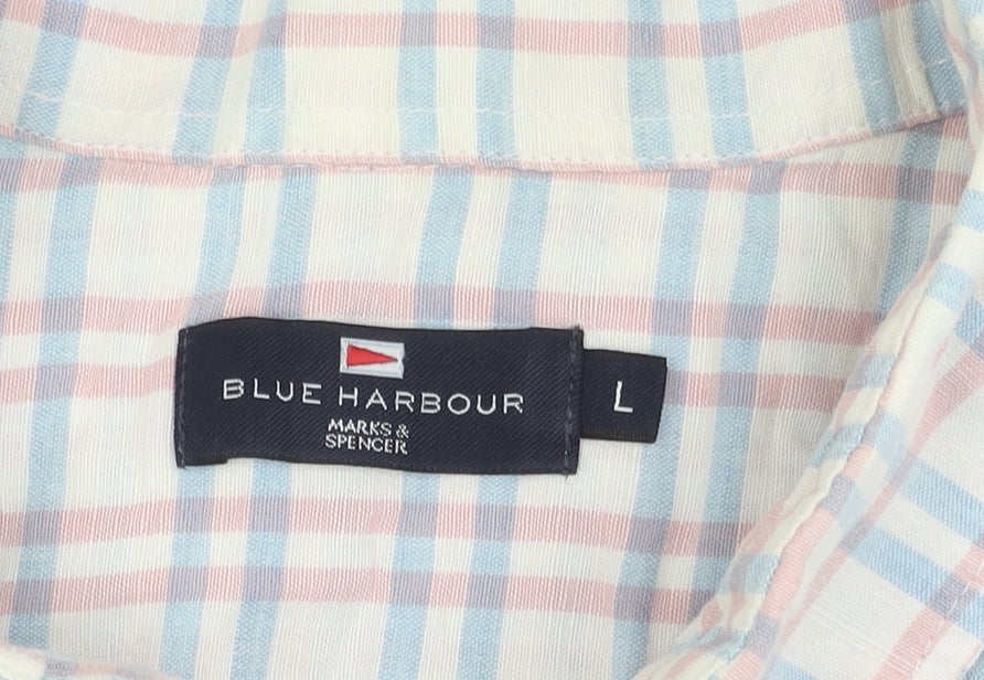 Marks & Spencer Men's Multicoloured Plaid Shirt L