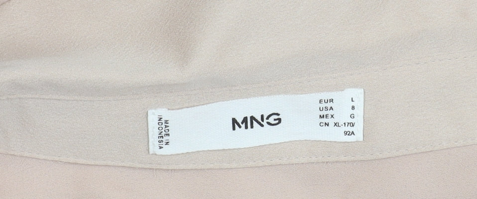 MNG Women's Beige Blouse, Size L - Regular Fit