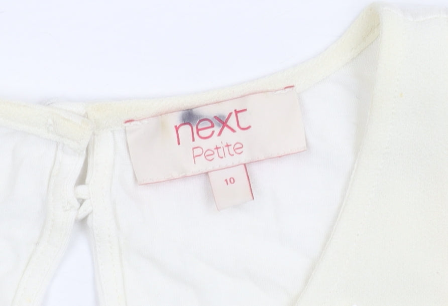 Next Women Ivory Sleeveless Tank Top in Size 10