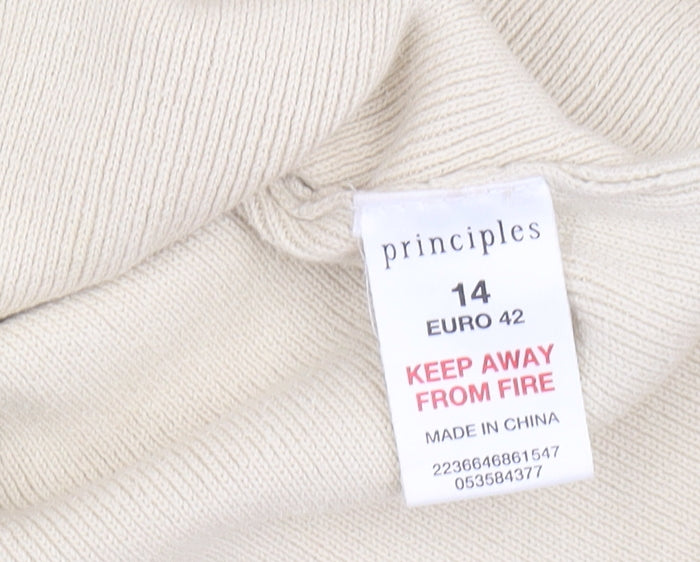 Principles Women's Beige Pullover Jumper, Size 14