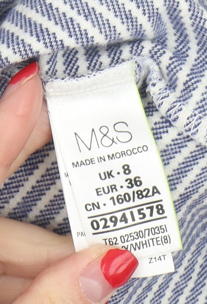 Marks & Spencer Women's Striped T-Shirt Dress, Size 8