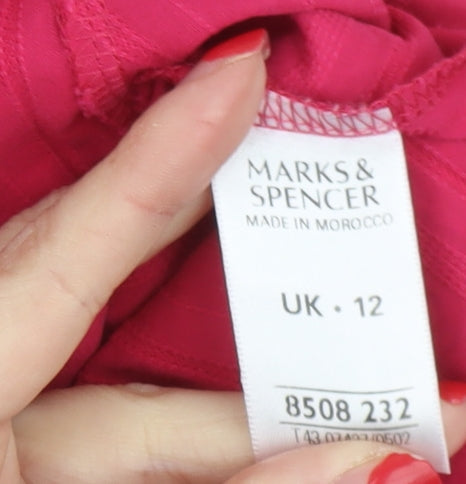Marks & Spencer Women's Pink Blouse Size 12